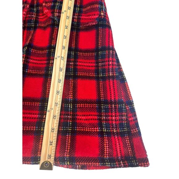 Lauren Ralph Lauren Red Tartan Plaid Fleece Robe Size S ChristmasRobe Cabincore - Picture 6 of 9